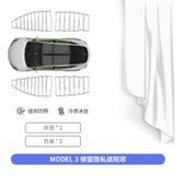 Model3 Front + rear side window shade [white] 4-piece set