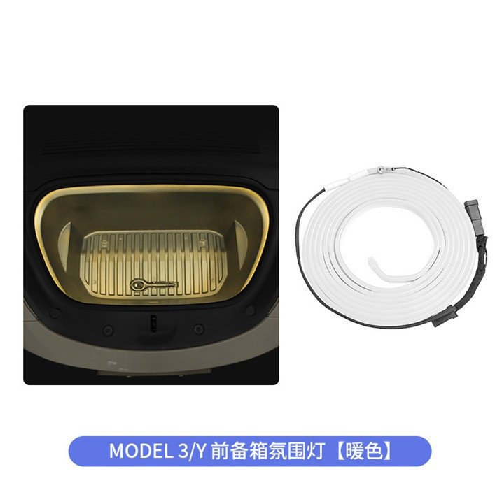 Model 3/Y front compartment ambient light - magnetic warm light