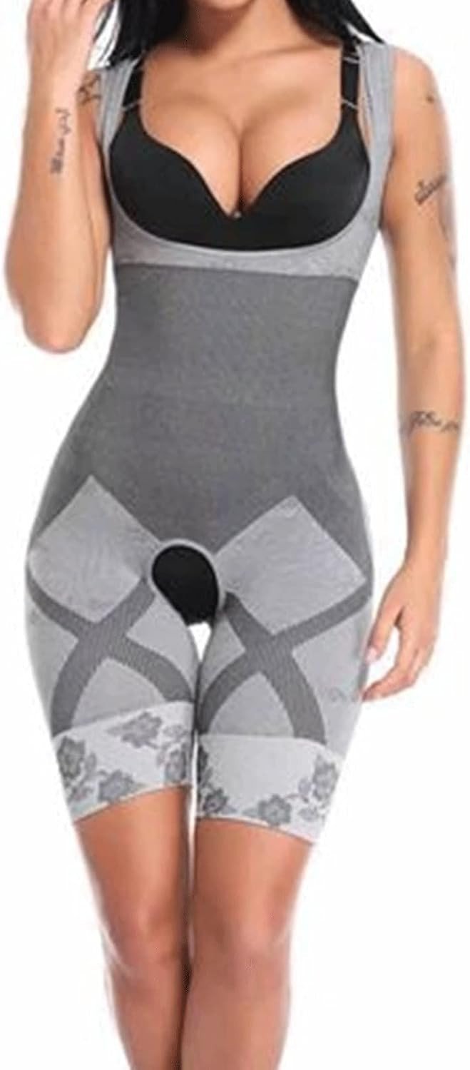 MUYUN Shapewear, Women Full Body Shaper Slimming Bodysuit Crotch Corset Waist Trainer Shaping (Color : Gray, Size : L-XL)